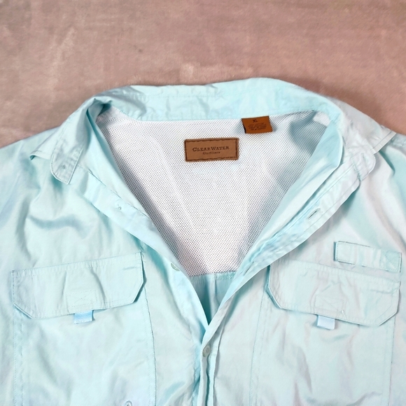 ClearWater Outfitters Men's Angler Short Sleeve Button Down Fishing Shirt Vented - Picture 3 of 8